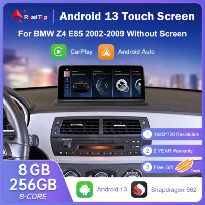 Wireless Android 13 Carplay Multimedia Touch Screen For BMW Z4 E85 02-09+iDrive - Image 1 of 4