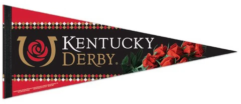 THE KENTUCKY DERBY Run for the Roses Official Premium Felt Collectors PENNANT Cover