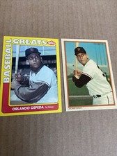 ORLANDO CEPEDA 1985 Topps CIRCLE K #24 & 1990 Swell Greats #105 Giants Cards (o)