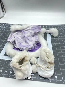 BABW Build a Bear Fur Purple Skate Leotard & Skates Outfit Ear Muffs - Picture 1 of 12