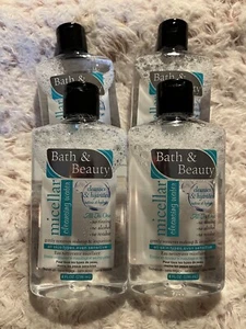 (4) Bath & Beauty Micellar Cleansing Water Gently Removes Makeup Impurities 8 oz - Picture 1 of 3