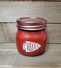 8 oz Air Tight Glass Painted Herb Stash Jar w/ Mason Jar Lid - Red KC Chiefs