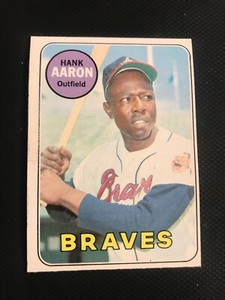 1969 O-Pee-Chee Baseball  Hank Aaaron # 100  HOF  Atlanta Braves