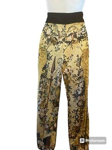 PRICE DROP Rare Dolce & Gabbana Silk Renaissance Print Pants Size 40 US 4 - Picture 1 of 9