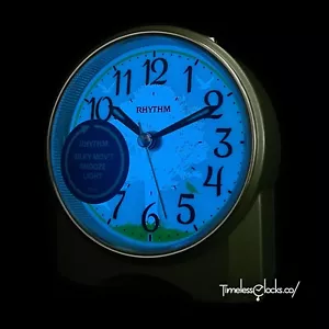 NEW Rhythm Nightbright 3055 Desk Alarm Clock LED-Light Tree & Birds CRE305NR05 - Picture 1 of 7