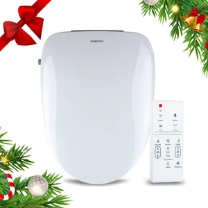 Elongated Bidet Toilet Seat Electric Smart Heated Seat Remote Control - Picture 1 of 11