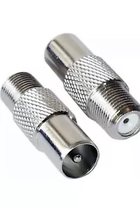 1x Antenna Satellite Coax Connector Aerial Male Adapter F Female Pack - Picture 1 of 4