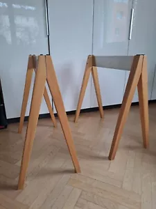 Tischböcke Tischbeine Unterstellböcke, Holz - Metall, Danish/Scandinavian Design - Bild 1 von 3