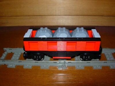 Lego Train Cargo Rock Gravel Car Custom City Track 9V RC My Own 60098 60052 7939 - Image 1 of 2