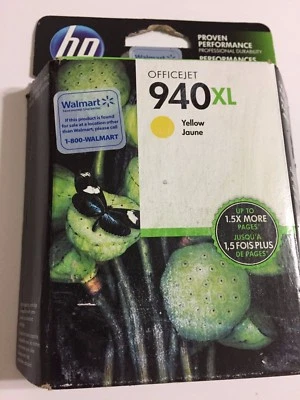 Genuine HP 940 XL Yellow Ink C4909AN New Sealed Box Exp Feb 2017 - Image 1 of 4