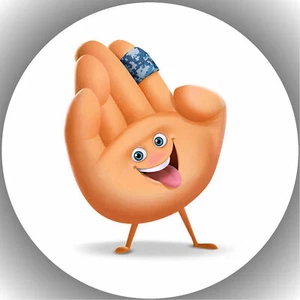 Ostia torta compleanno festa immagine torta fondente cialda emoji il film P16 - Foto 1 di 1