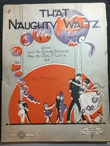 That Naughty Waltz Americana Piano Vintage Music Lithographs Stanley Levy 1920 - Picture 1 of 9