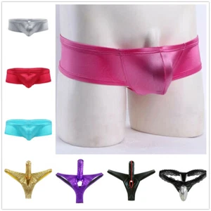 Leather Men's G-strings Lingerie Underwear Briefs Tangas Thongs Underpants M-2XL - Bild 1 von 36