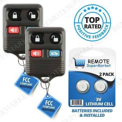 2 Replacement for Lincoln 1997-98 Mark VIII 1995-97 Town Car Remote Car Key Fob - Изображение 1 из 4