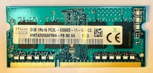 Memoria para portátil Hynix 2 GB PC3L-12800S DDR3 1600 MHz 204 pines HMT425S6AFR6A-PB - Imagen 1 de 1