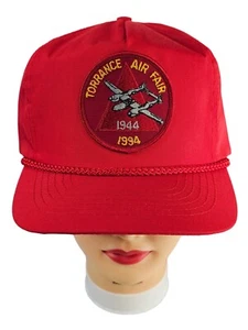 Vtg Lightning Strikes Twice Torrance Air Fair 1944-1994 50th Year Strapback Cap - Picture 1 of 10