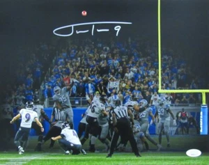 Foto autografiada de Justin Tucker 11x14 de los Baltimore Ravens JSA - Imagen 1 de 3