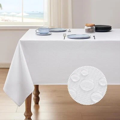 Mantel De Tela Blanco Para Mesas Rectangulares Individuales Comedores Fiestas - Image 1 of 4