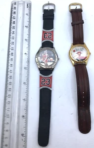 Wilson, Sun Time Chicago Bulls Michael Jordan Wristwatch Lot of 2 Vintage READ - Picture 1 of 5