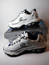 skechers lace up sneakers hombre azul