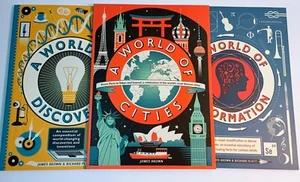 A World of Knowledge 3 Book Collection Gift Set Cities & Information & Discovery - Picture 1 of 4