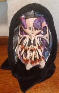 Predator Purple Skull-Like Hood Mask Monster Sculpt Costume Haunted House Decor - Picture 1 of 7