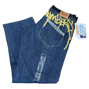 Vintage ECKO Denim Jeans NWTs 90s Rap Hip Hop Graffiti Sz 36 Complex Y2K - Picture 1 of 9