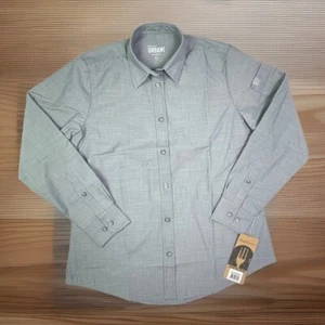 Chef Works Urban Collection Chambray Shirt Long Gray Sleeve Size M NWT - Picture 1 of 8