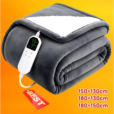 Electric Heated Blanket Underbed Thermal Blanket Automatic Shut Off - 8 Heat Settings - Image 1 of 4