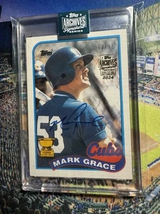 2024 TOPPS ARCHIVES 1989 TOPPS MARK GRACE AUTOGRAPH AUTO #D68/91 CHICAGO CUBS - Picture 1 of 4