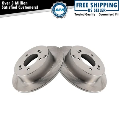 Rear Brake Rotors Set Solid For 2007-2010 Kia Rondo - Image 1 of 4