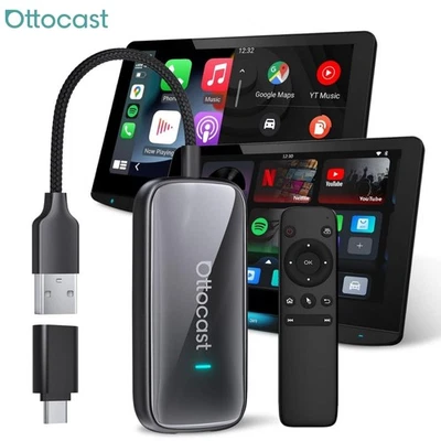 OTTOCAST Play2Video Ultra AI Box Joyn YouTube DAZN Wireless CarPlay Android Auto
