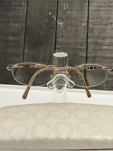 COACH Glasses Frames Readers Gold 1/2 Rim Frames - Picture 1 of 6