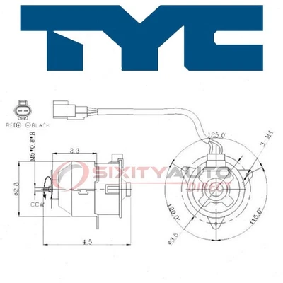 TYC Left Engine Cooling Fan Motor for 2000-2001 Toyota Camry 2.2L L4 Belts zz — 第 1/4 张图片
