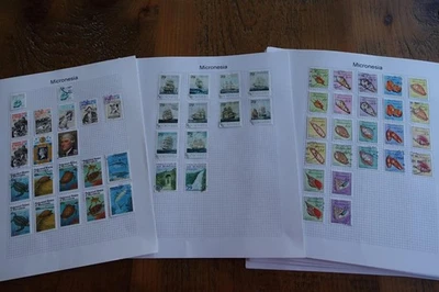 Colección de sellos MICRONESIA rangos útiles en páginas bien llenas Foto 1 de 4