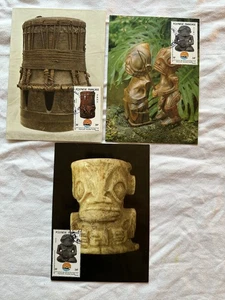 Ansichtskarten * Polynesien * Erste Kunst Inseln im Wind * 3er Set * 1981 - Bild 1 von 2