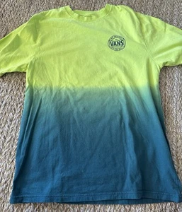 Vans Boys Kids Green Dip Dye Cotton T-Shirt Size XL - Picture 1 of 1