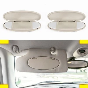 2x For MINI Cooper R55 R56 R60 2007-2015 14 Sun Visor Vanity Mirror Cover Beige - Picture 1 of 8