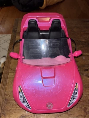Barbie 2016 Mattel Glam Pink Glitter Convertible 2 Plazas Muñeca Coche/Cinturón de Seguridad. Foto 1 de 4