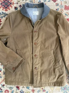 Club Monaco Medium British Millerain Waxed Cotton Deck Jacket Brown / Excellent - Picture 1 of 8