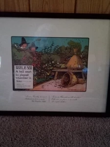 Vintage Charles Crombie Rules Of Golf - Rule VII - gerahmter Druck - Bild 1 von 7