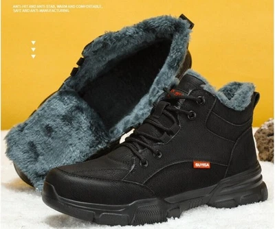 Men/Womens Winter warm Safety Shoes Waterproof Trainers Steel Toe Cap Work Boots - Image 1 of 4