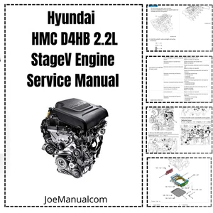 Hyundai HMC D4HB 2.2L Diesel StageV Engine Mechanical System Service Manual PDF - Picture 1 of 1