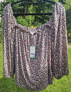 Boden Size 16 Pink Floral Relaxed Square Neck Jersey Swing Top-T1029 -Q18 - Picture 1 of 6