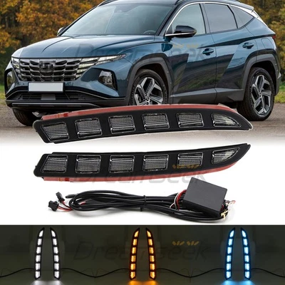 3 Color LED DRL for Hyundai Tucson NX4 2022-2024 Daytime Running Light with Turn - Image 1 of 4
