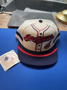 De colección Cleveland Indians Big Logo Jersey Lana Gemelos Empresa Snapback Sombrero NUEVO - Imagen 1 de 15