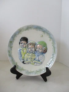 1950's African American Holiday Plate Holland Mold Rare Christmas Carol Singers - Picture 1 of 24