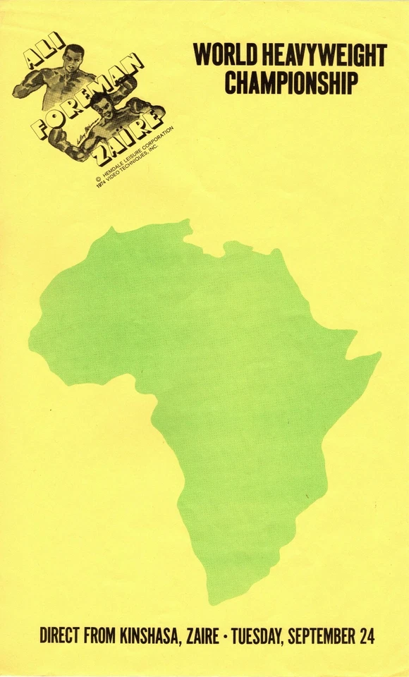 MUHAMMAD ALI GEORGE FOREMAN RUMBLE IN THE JUNGLE 8X14 POSTER BUNDINI BROWN OWNED - Image 1 of 1