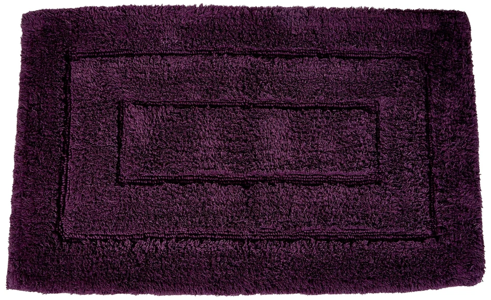 Kassatex 100-percent Egyptian Cotton Kassa Design Bath Rug 20 by 32-inch Plum