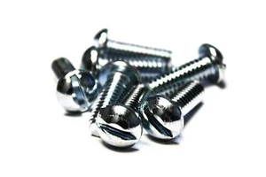 (100) 1/4 x3/4" Machine Screws - Round Head (Slotted) - Zinc - Picture 1 of 1